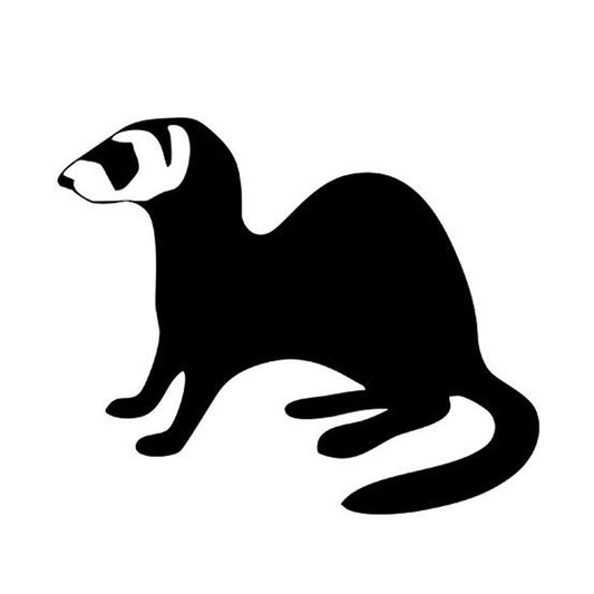 17*14CM Car Styling FERRET WALKING Cartoon Animal Stickers Motorcycle Car Decals