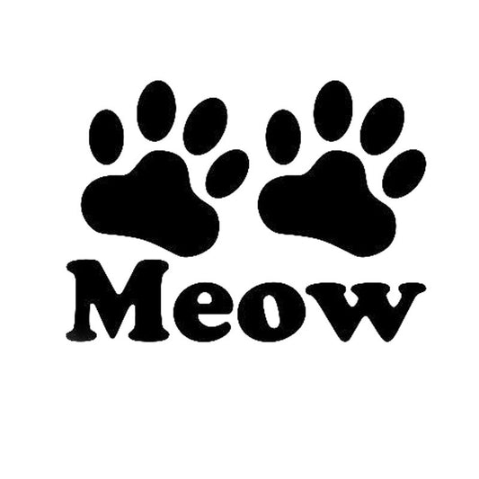 New Brand 12.3CM*9CM Meow Paw Sticker Vinyl Decal Cat Print Kitty Love Pet Animal Car Sticker