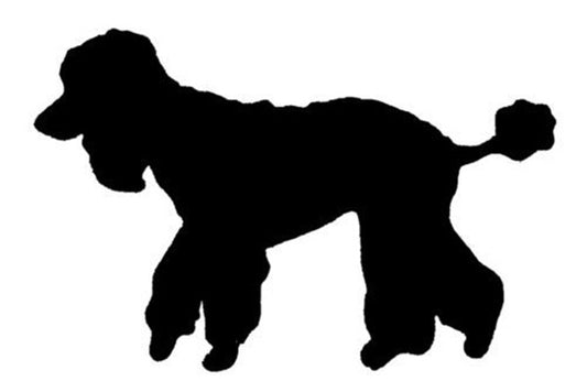 New Hot Poodle Dog Car Sticker For Truck Window Bumper Auto SUV Door Laptop Kayak Vinyl Decal  13CM