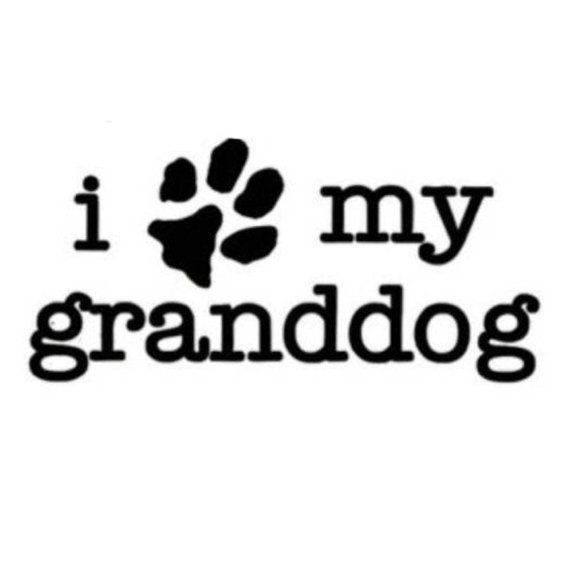 New Brand 14.6CM*7.2CM I LOVE MY GRANDDOG Dog Funny Vinyl Decal Motorcycle Car Sticker