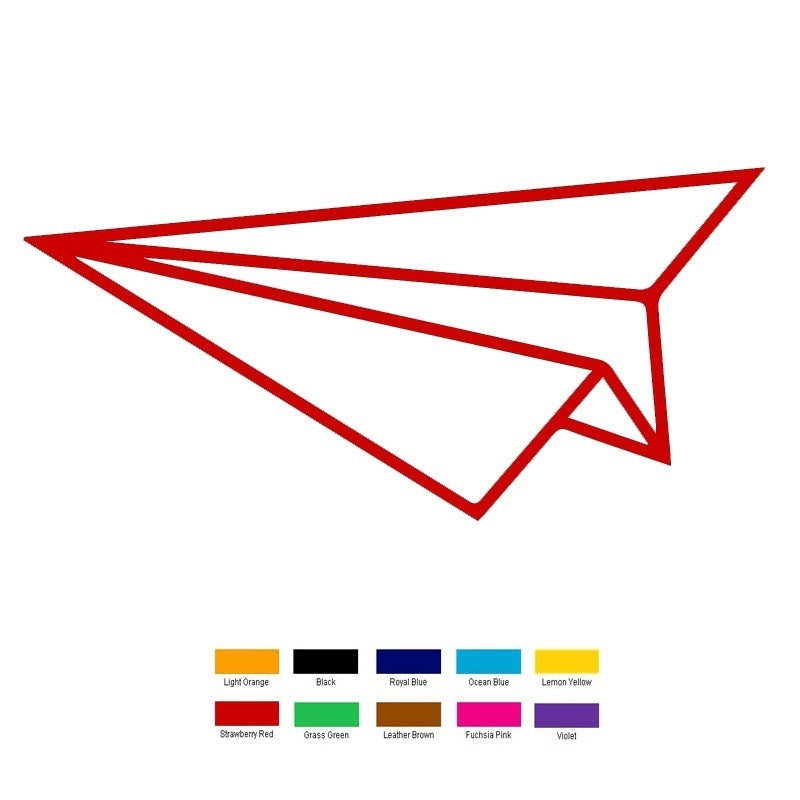 New Fashion 18cm x 9cm Paper Airplane Car Sticker For Truck Window Bumper Auto SUV Door Laptop Kayak Vinyl Decal