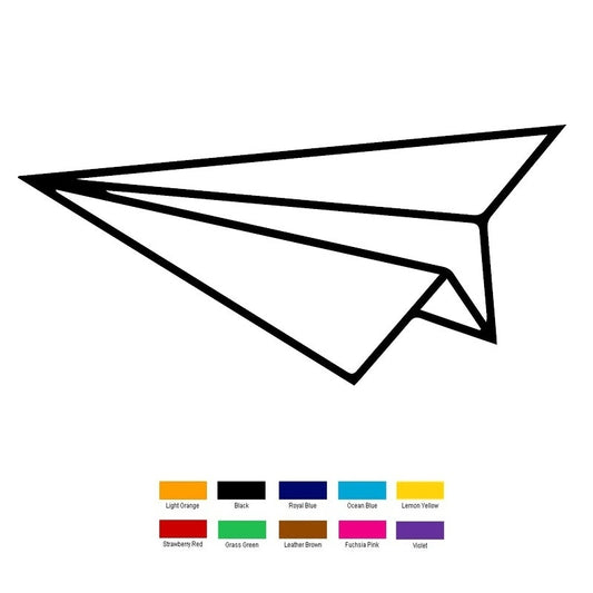 New Fashion 18cm x 9cm Paper Airplane Car Sticker For Truck Window Bumper Auto SUV Door Laptop Kayak Vinyl Decal