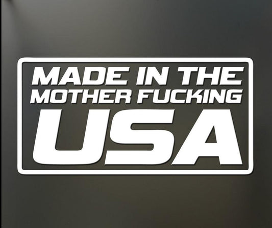 Hot Made in the Mother F*cking Usa America Merica Funny Jdm Race Car 4x4 Window
