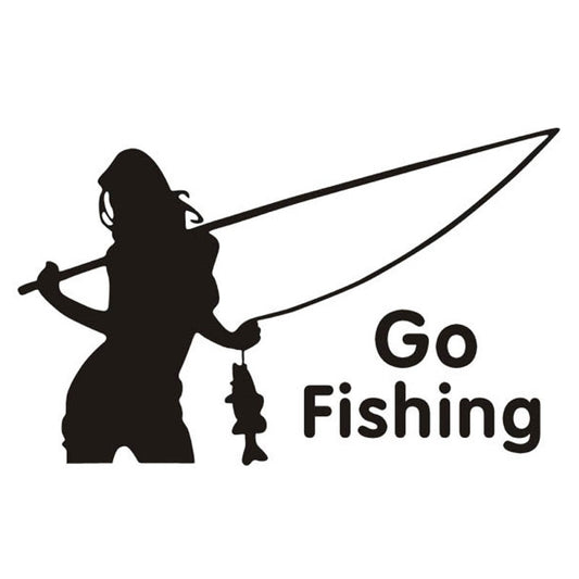2017 NEW 15 x 9 cm, outside the sports car to go fishing, fishing stickers decorative beauty