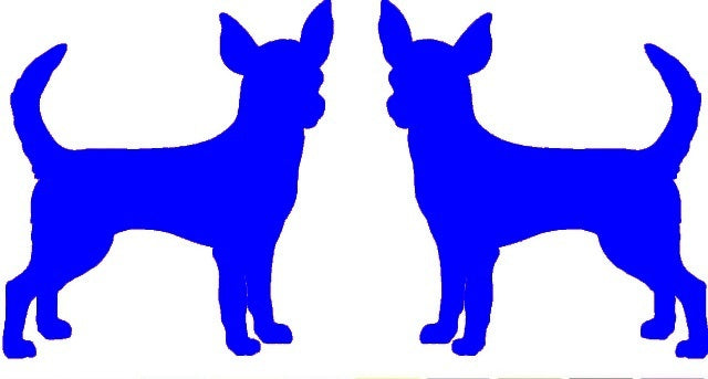 New Fashion 6*3 inch 2 Chihuahua Dog Graphic (right & Left)  Vinyl Decal Car Window Glass Bumper Sticker funny JDM Auto SUV Art Wall Laptop Laptop Waterproof Protector Refit