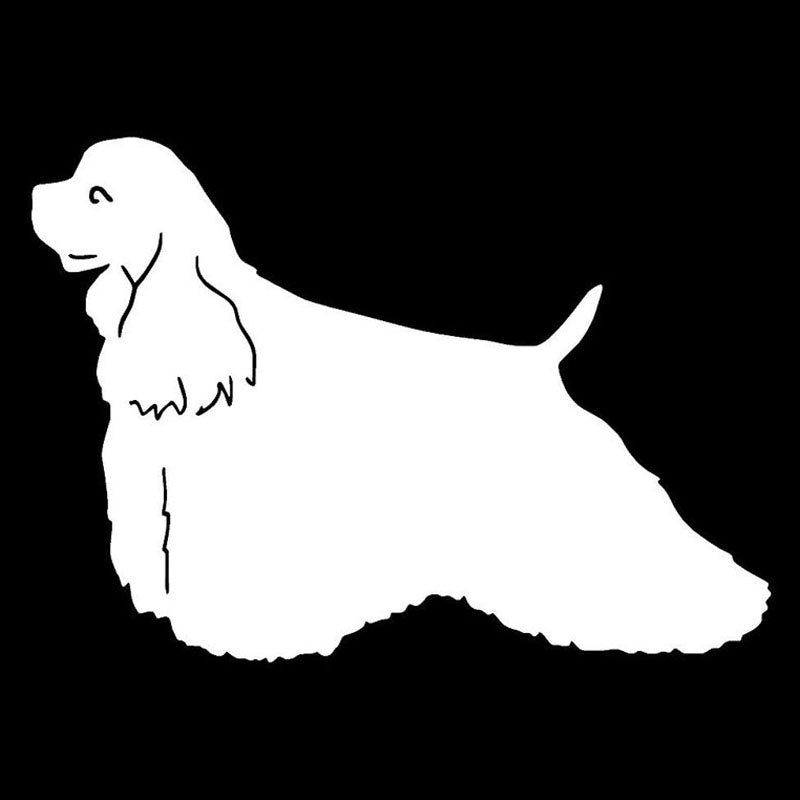 2017 NEW  17.8*12.7CM Cocker Spaniel Dog Vinyl Decal  Car Stickers Car Styling Bumper Decoration Black/Silver S1-1191