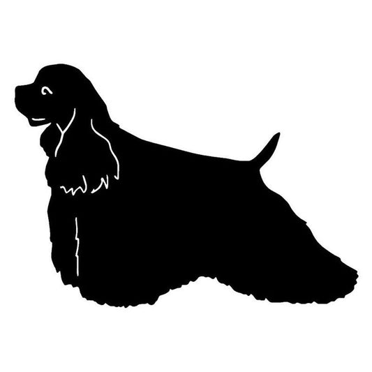 2017 NEW  17.8*12.7CM Cocker Spaniel Dog Vinyl Decal  Car Stickers Car Styling Bumper Decoration Black/Silver S1-1191