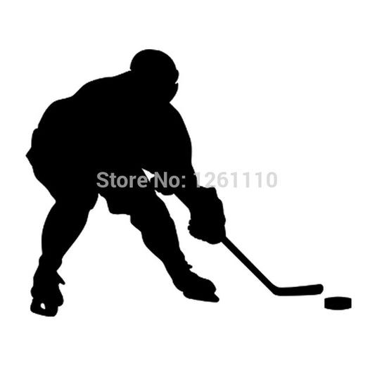 New Fashion 14*11.5 cm Ice Hockey Ice Roller Sports JDM Graphic Vinyl Decal Car Sticker Windshield Window Glass Bumper Funny Truck Auto Door SUV Art Wall Laptop Waterproof Protector Refit