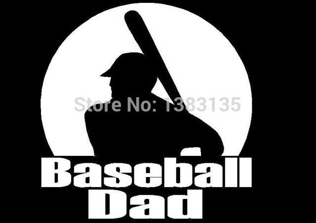 4.5*4.5 inch Baseball Dad Text Graphic Vinyl Decal Car Sticker Window Glass Bumper Funny JDM Truck Auto SUV Art Wall Laptop Waterproof Protector Refit