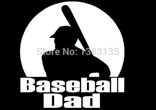 4.5*4.5 inch Baseball Dad Text Graphic Vinyl Decal Car Sticker Window Glass Bumper Funny JDM Truck Auto SUV Art Wall Laptop Waterproof Protector Refit