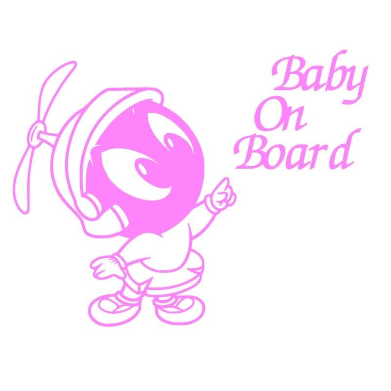 15.2cm*11.4cm The Martian Baby On Board Marvin Novelty Car Stickers Window Vinyl Decal Truck Auto Suv Door Bumper Waterproof  Art Sticker Wall Jdm Laptop Kayak