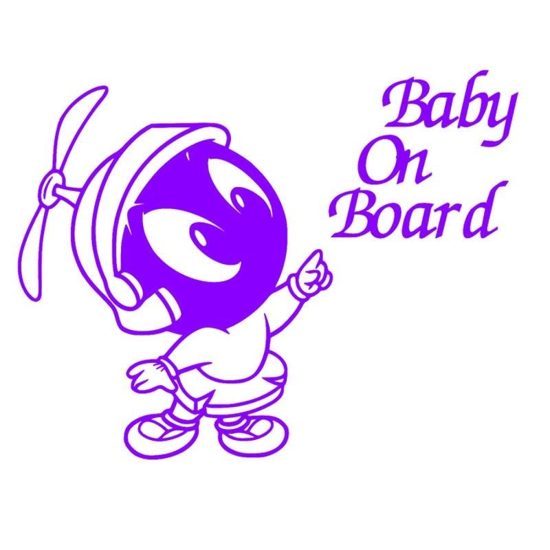 15.2cm*11.4cm The Martian Baby On Board Marvin Novelty Car Stickers Window Vinyl Decal Truck Auto Suv Door Bumper Waterproof  Art Sticker Wall Jdm Laptop Kayak