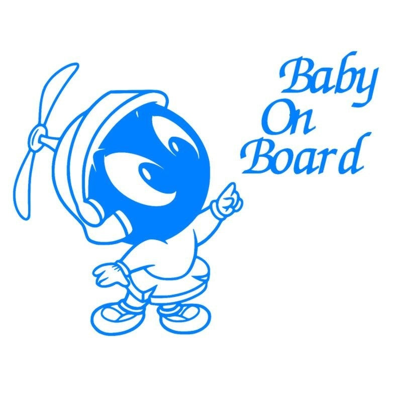 15.2cm*11.4cm The Martian Baby On Board Marvin Novelty Car Stickers Window Vinyl Decal Truck Auto Suv Door Bumper Waterproof  Art Sticker Wall Jdm Laptop Kayak