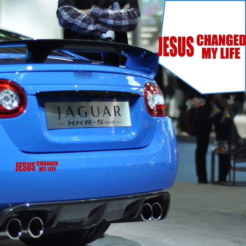 New Hot 20 cmx5 cm Home Decorations Vinyl Decal Car Stickers Window Sticker Waterproof Sticker JDM Jesus Changed My Life