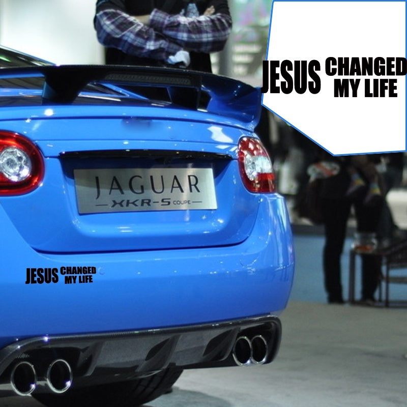 New Hot 20 cmx5 cm Home Decorations Vinyl Decal Car Stickers Window Sticker Waterproof Sticker JDM Jesus Changed My Life