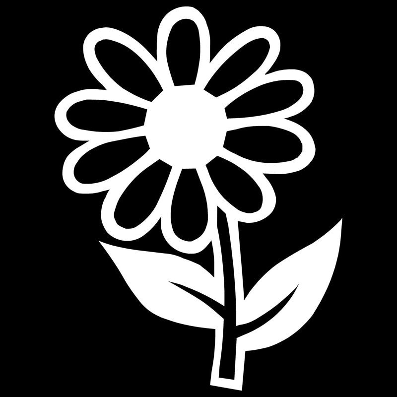 Fashion 9.4*12.7CM Daisy Flower Car Stickers  Vinyl Decals Motorcycle Accessories