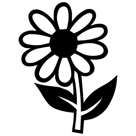 Fashion 9.4*12.7CM Daisy Flower Car Stickers  Vinyl Decals Motorcycle Accessories