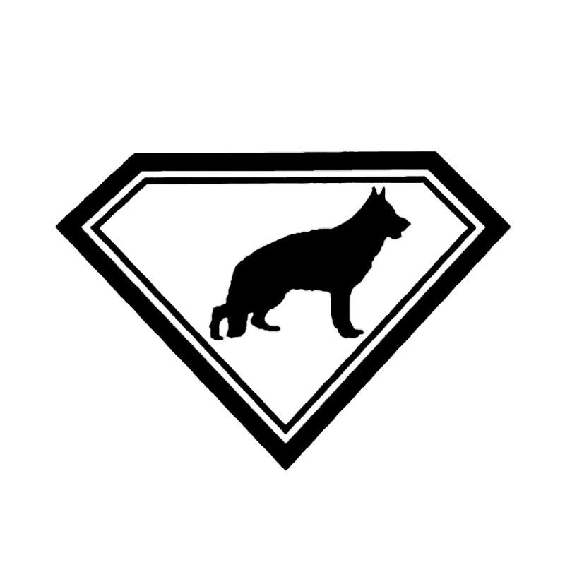 New Hot 19 cmx13.4 cm Automobile Motorcycle Vinyl Decal Car Stickers Glass Window Stickers Jdm Animal 19*13.4cm German Shepherd Dog