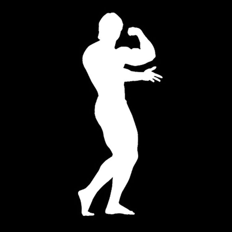 New Fashion  9*21.5CM Bodybuilder Biceps Show Car Sticker Decals  Car Window Gym Motorcycle Decorative Stickers C2-0098