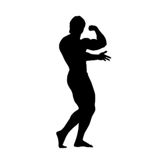 New Fashion  9*21.5CM Bodybuilder Biceps Show Car Sticker Decals  Car Window Gym Motorcycle Decorative Stickers C2-0098