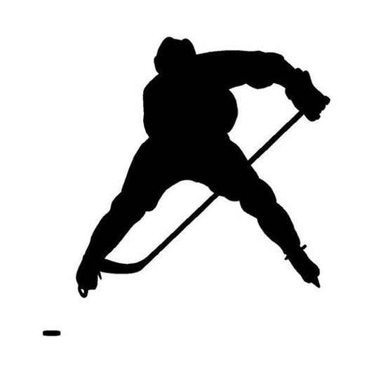 New Fashion 17.3*16.2CM Covering The Body Of Ice Hockey Player Stickers Car Styling  Vinyl Car Decals Black/Silver