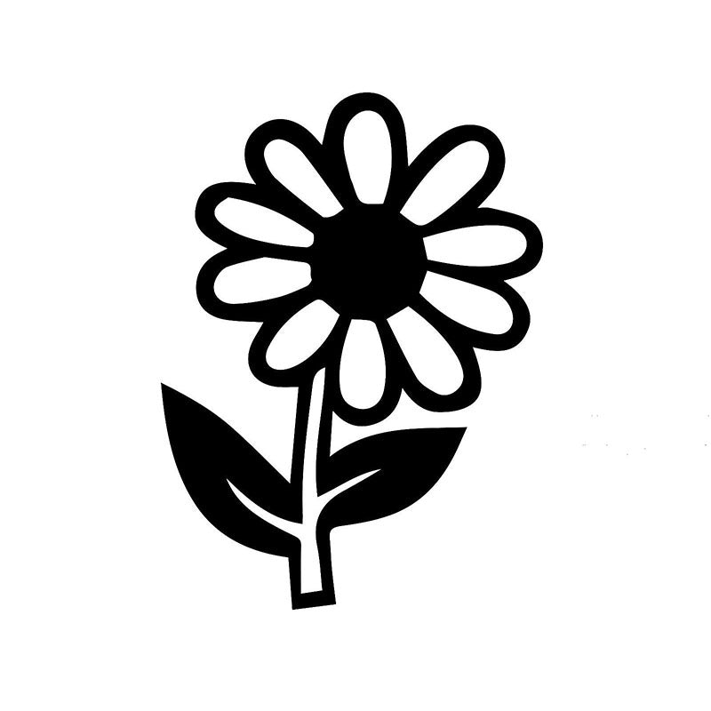 High-quality 10*15 cm Home Decorations Vinyl Decal Car Stickers Window Sticker Waterproof Sticker JDM Daisy Flower