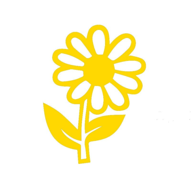 High-quality 10*15 cm Home Decorations Vinyl Decal Car Stickers Window Sticker Waterproof Sticker JDM Daisy Flower