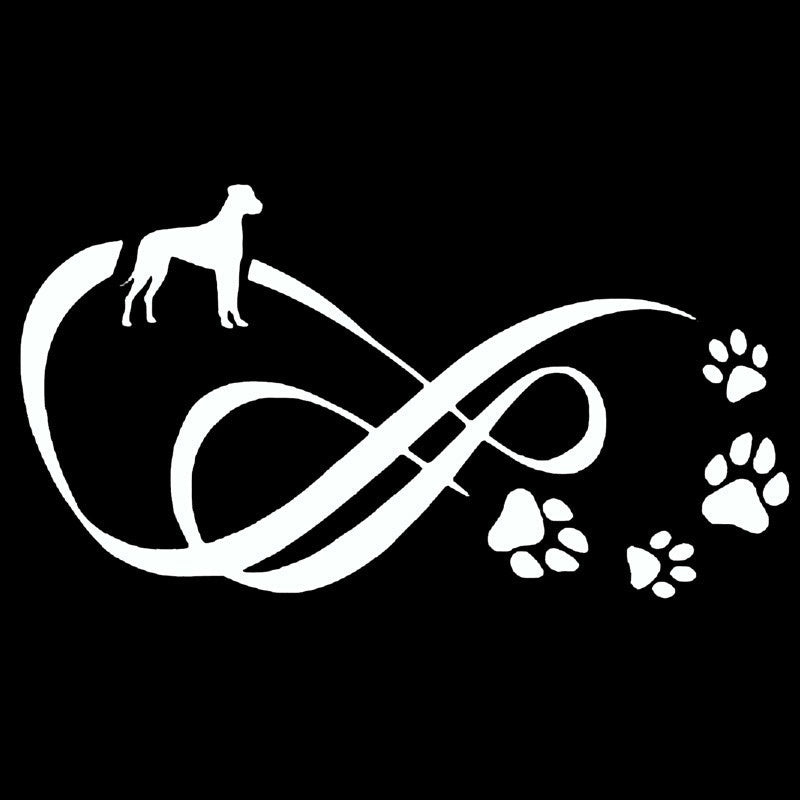 New Hot 18.2*9.8CM Great Dane Dog Paw Print Car Stickers  Vinyl Decal Car Styling Truck Decoration