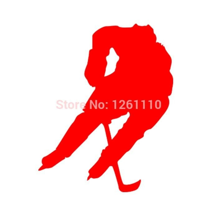 New Fashion 12*15 cm Sport Ice Hockey Skate Graphic Vinyl Decal Car Sticker Window Glass Bumper Funny JDM Truck Auto SUV Art Wall Laptop Waterproof Protector Refit