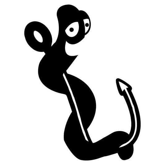 High-quality 9.5*12.7CM Fishing Hook Car Sticker Vinyl Decal Car Accessories