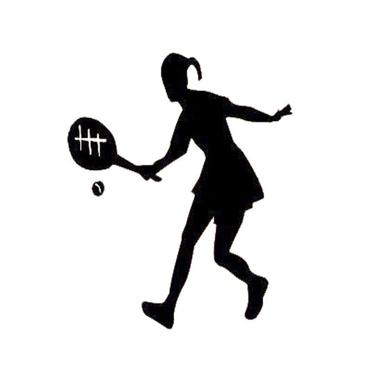 Hot 9.5cm*12cm Car Styling Play Tennis Sports Car Stickers Girl Vinyl