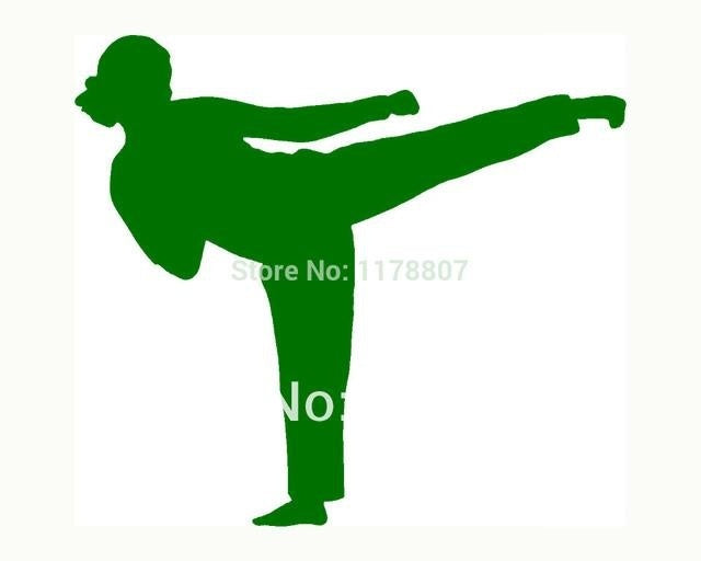 New Hot 11 cm x 14 cm Karate Girl JDM Graphic Vinyl Decal Car Sticker Windshield Window Glass Bumper Funny Truck Auto Door SUV Art Wall Laptop Waterproof Protector Refit