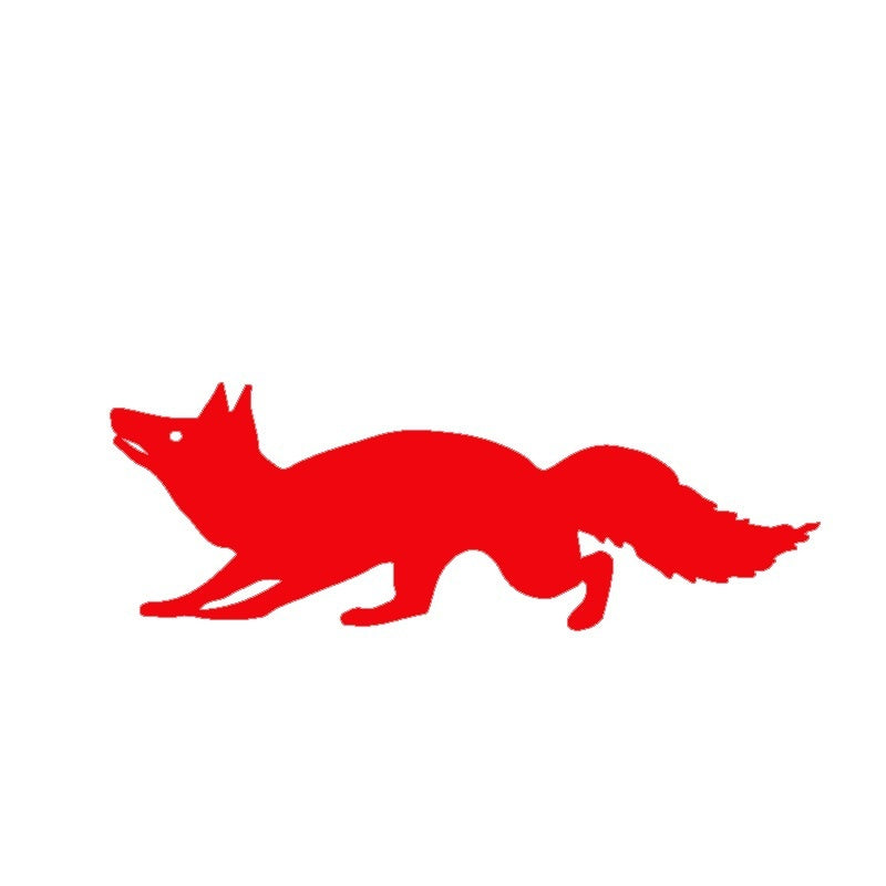 Hot 15*5 cm Fox - Side View Graphic Vinyl Decal Car Window Glass Bumper Sticker funny JDM Auto SUV Art Wall Laptop Waterproof Protector Refit
