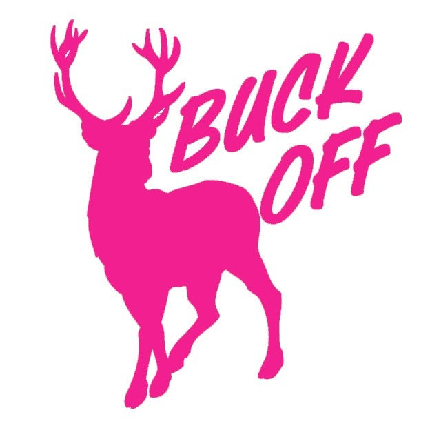 Fashion 6* 5.4 inch Buck Off Deer Animal Graphic Vinyl Decal Car Window Glass Bumper Sticker funny JDM Auto SUV Art Wall Laptop Waterproof Protector Refit
