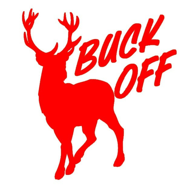 Fashion 6* 5.4 inch Buck Off Deer Animal Graphic Vinyl Decal Car Window Glass Bumper Sticker funny JDM Auto SUV Art Wall Laptop Waterproof Protector Refit