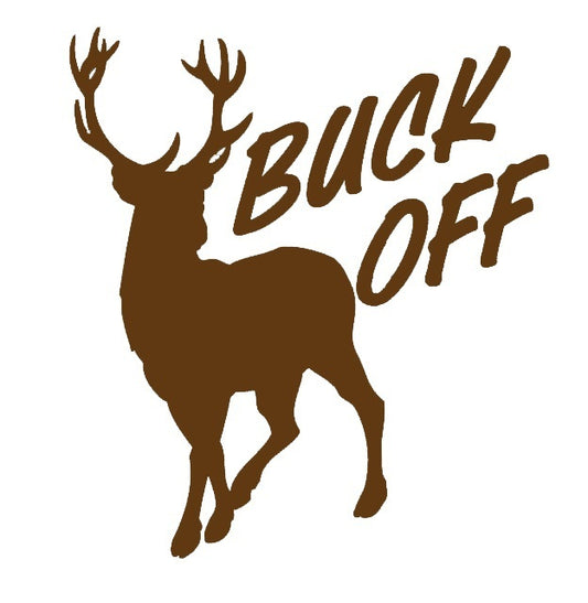 Fashion 6* 5.4 inch Buck Off Deer Animal Graphic Vinyl Decal Car Window Glass Bumper Sticker funny JDM Auto SUV Art Wall Laptop Waterproof Protector Refit