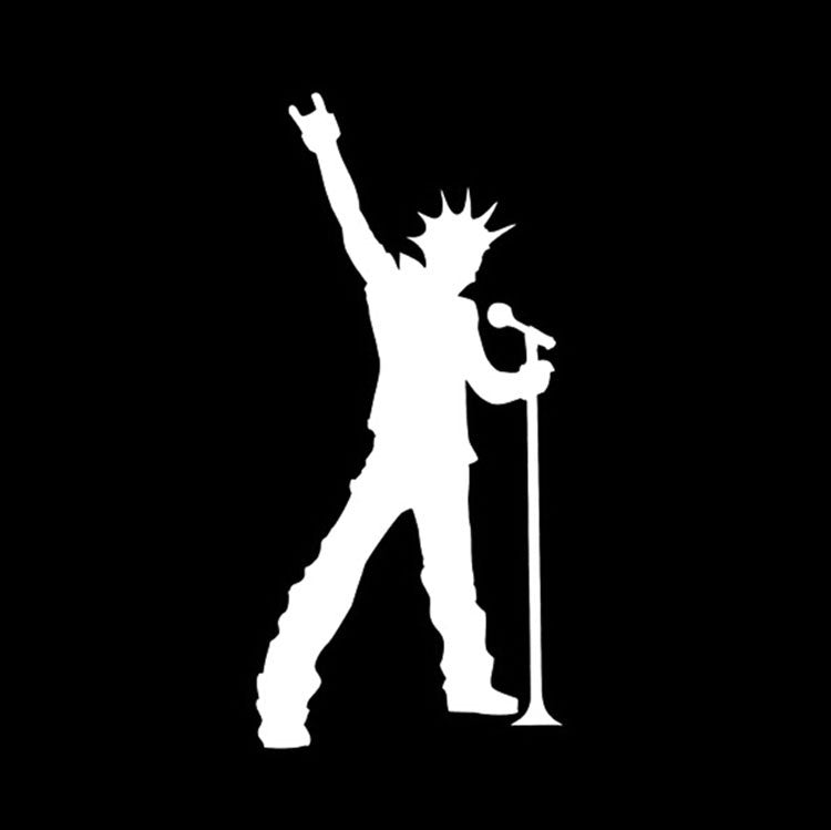 New Fashion 7.5*16CM Rock Band Music Singer Car Sticker Decals Fun Musical Personality Car Stickers And Decals