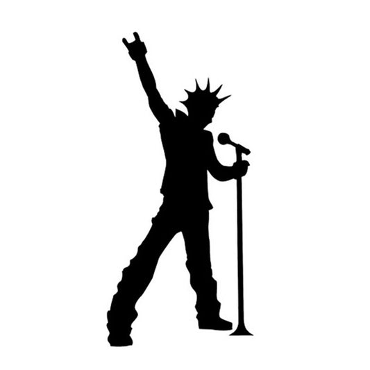 New Fashion 7.5*16CM Rock Band Music Singer Car Sticker Decals Fun Musical Personality Car Stickers And Decals