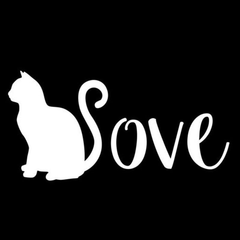 Fashion 15.5CM*7.5CM Cat Decal Love Cats Sticker Cat Car Decal Kitty Vinyl Decal