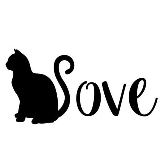 Fashion 15.5CM*7.5CM Cat Decal Love Cats Sticker Cat Car Decal Kitty Vinyl Decal