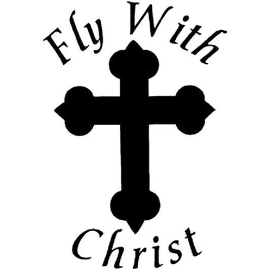 2017 NEW 11.1CM*16CM Fly With Christ Sticker Cross God Jesus Car Stickers Motorcycle Decorating Stickers