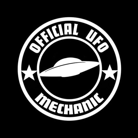 High-quality 18cm*18cm Car Styling Personality Official UFO Mechanic Funny Car Stickers