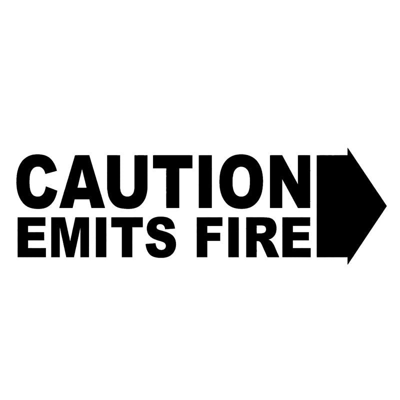 New Fashion 18*5.8CM CAUTION EMITS FIRE Funny JDM Car Decals Cool Vinyl Car Motorcycle Stickers Accessories