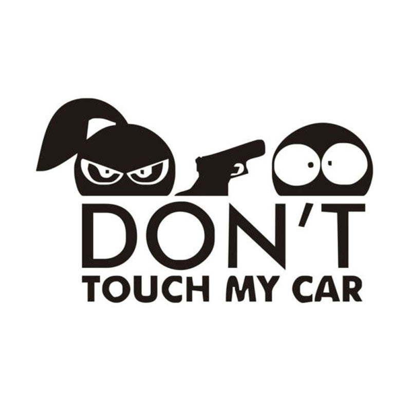 New Brand 14.8CM*9CM Creative Personality Funny Cartoon Don't Touck My Car Vinyl Accessories