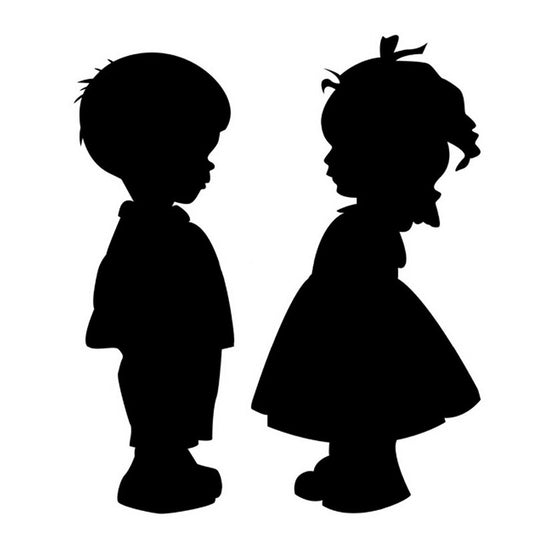 High-quality 12.5*15CM Cute Boys And Girls Holding Hands Motorcycle Decals Car Stickers Car Styling Accessories