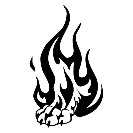 High-quality  Tribal Tattoo Fire Flame Wolf Paw Cartoon Vinyl Car Sticker Fine Decals can be attached to any flat surface zhang213