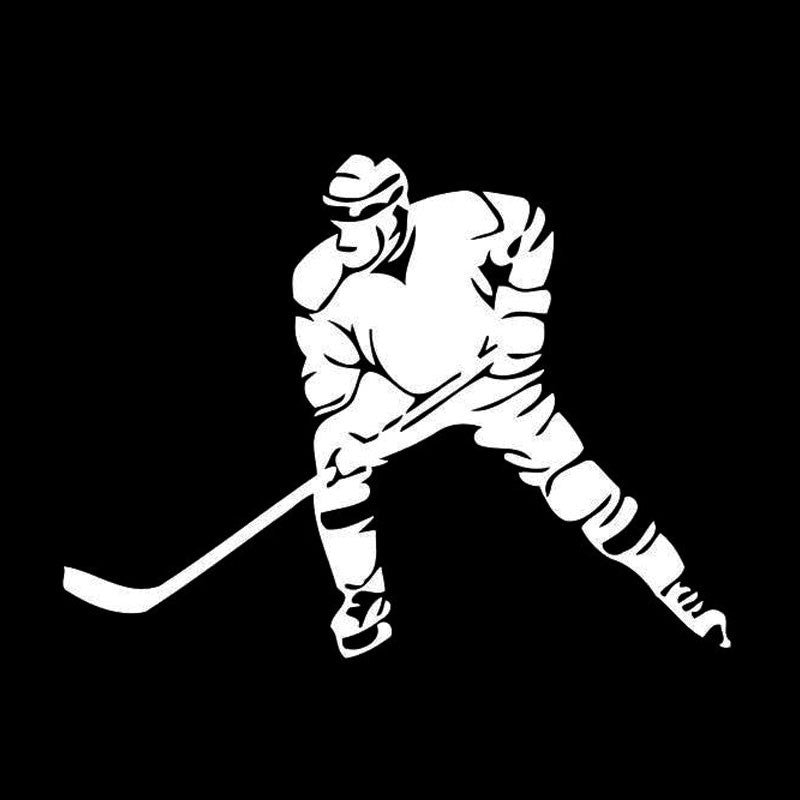 New Hot 15CM*15CM Car Styling Hockey Sports Car Stickers Vinyl Accessories Black Silver