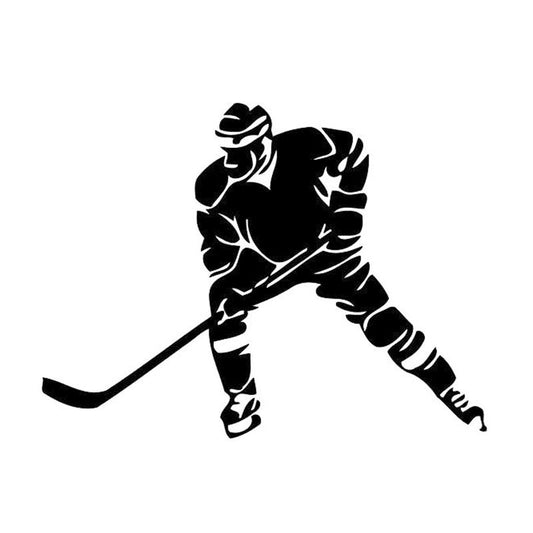 New Hot 15CM*15CM Car Styling Hockey Sports Car Stickers Vinyl Accessories Black Silver