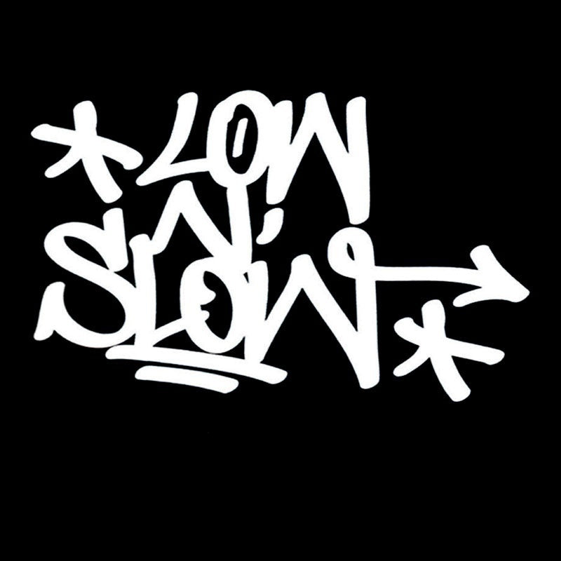 2017 NEW 16X10CM LOW &amp; SLOW Funny  Vinyl Decal Motorcycle Car Sticker Car-styling