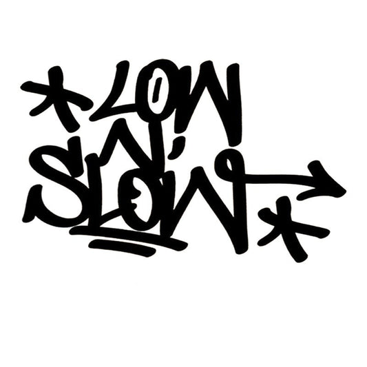 2017 NEW 16X10CM LOW &amp; SLOW Funny  Vinyl Decal Motorcycle Car Sticker Car-styling